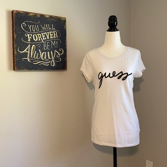 Guess Basic White Tee - Picture 1 of 5